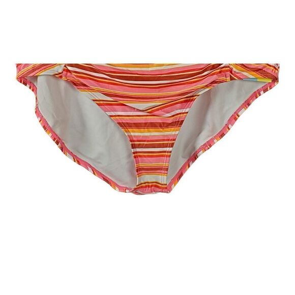 New Island Rays Bikini Swim Bottom 3X Brown Orange Stripe Beach Pool Cruise - Picture 4 of 10